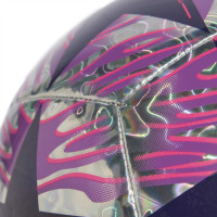 adidas UEFA Champions League Training Foil Final Ballon de Foot Taille 5 2025-2026 Argenté Mauve Rose