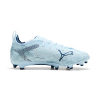 PUMA Ultra 6 Pro Gazon Naturel Artificiel Chaussures de Foot (MG) Enfants Bleu Clair Bleu Blanc