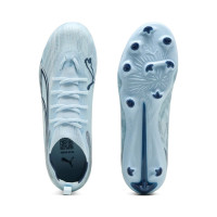 PUMA Ultra 6 Pro Gazon Naturel Artificiel Chaussures de Foot (MG) Enfants Bleu Clair Bleu Blanc