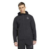 adidas Real Madrid Tiro Travel Trainingspak Full-Zip Zwart
