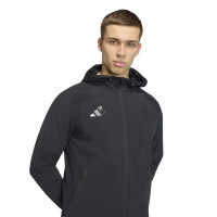 adidas Real Madrid Tiro Travel Trainingspak Full-Zip Zwart