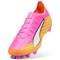 PUMA Ultra 6 Match Gazon Naturel Artificiel (MG) Rose Vif Bleu Jaune