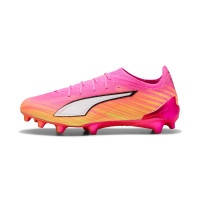 PUMA Ultra 6 Ultimate Gazon Naturel Chaussures de Foot (FG) Rose Vif Bleu Jaune