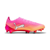 PUMA Ultra 6 Ultimate Gazon Naturel Chaussures de Foot (FG) Rose Vif Bleu Jaune