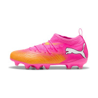 PUMA Future 9 Match Gras / Kunstgras Voetbalschoenen (MG) Kids Felroze Blauw Geel