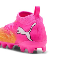 PUMA Future 9 Match Gras / Kunstgras Voetbalschoenen (MG) Kids Felroze Blauw Geel