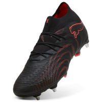 PUMA Future 9 Ultimate Crampons Vissés Chaussures de Foot (SG) Noir Rouge