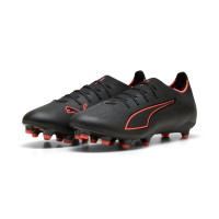 PUMA Ultra 6 Match Gazon Naturel Artificiel (MG) Noir Rouge