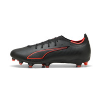 PUMA Ultra 6 Match Gazon Naturel Artificiel (MG) Noir Rouge