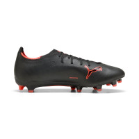 PUMA Ultra 6 Match Gazon Naturel Artificiel (MG) Noir Rouge