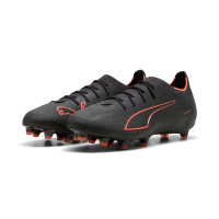 PUMA Ultra 6 Pro Gazon Naturel Artificiel Chaussures de Foot (MG) Noir Rouge