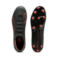 PUMA Ultra 6 Pro Gazon Naturel Artificiel Chaussures de Foot (MG) Noir Rouge