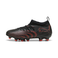 PUMA Future 9 Match Gazon Naturel Artificiel Chaussures de Foot (MG) Enfants Noir Rouge