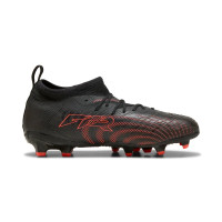 PUMA Future 9 Match Gazon Naturel Artificiel Chaussures de Foot (MG) Enfants Noir Rouge
