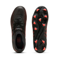 PUMA Future 9 Match Gazon Naturel Artificiel Chaussures de Foot (MG) Enfants Noir Rouge