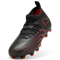 PUMA Future 9 Match Gazon Naturel Artificiel Chaussures de Foot (MG) Enfants Noir Rouge