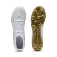 PUMA Ultra 6 Match Gazon Naturel Artificiel (MG) Blanc Doré