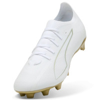 PUMA Ultra 6 Match Gazon Naturel Artificiel (MG) Blanc Doré