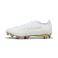PUMA Ultra 6 Pro Gazon Naturel Artificiel Chaussures de Foot (MG) Blanc Doré