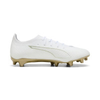 PUMA Ultra 6 Pro Gazon Naturel Artificiel Chaussures de Foot (MG) Blanc Doré