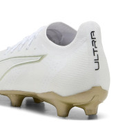 PUMA Ultra 6 Pro Gazon Naturel Artificiel Chaussures de Foot (MG) Blanc Doré