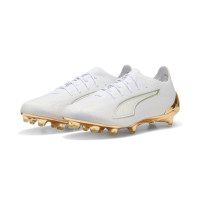 PUMA Ultra 6 Ultimate Gazon Naturel Chaussures de Foot (FG) Blanc Doré