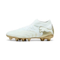PUMA Future 9 Pro Gazon Naturel Artificiel Chaussures de Foot (MG) Blanc Doré