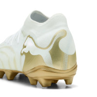 PUMA Future 9 Pro Gazon Naturel Artificiel Chaussures de Foot (MG) Blanc Doré