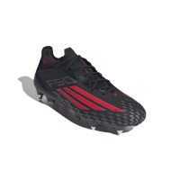 adidas F50 Elite IJzeren-Nop Voetbalschoenen (SG) Zwart Rood Donkergrijs