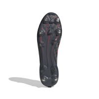 adidas F50 Elite IJzeren-Nop Voetbalschoenen (SG) Zwart Rood Donkergrijs