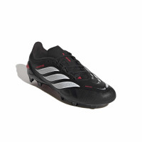 adidas Predator League Gazon Naturel Chaussures de Foot (FG) Enfants Noir Blanc Rouge