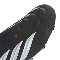 adidas Predator League Veterloze Gras Voetbalschoenen (FG) Zwart Wit Rood