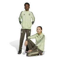 adidas Real Madrid Survêtement Full-Zip 2025-2026 Enfants Vert Clair Gris