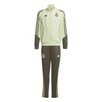 adidas Real Madrid Survêtement Full-Zip 2025-2026 Enfants Vert Clair Gris