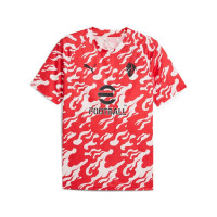 PUMA AC Milan Pre-Match Trainingsshirt 2025-2026 Wit Rood