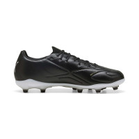 PUMA King 20 Match Gazon Naturel Artificiel Chaussures de Foot (MG) Noir Blanc Doré