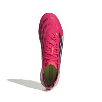 adidas Predator Elite Gazon Naturel Chaussures de Foot (FG) Rouge Blanc Noir