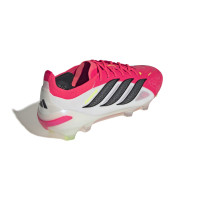 adidas Predator Elite Gazon Naturel Chaussures de Foot (FG) Rouge Blanc Noir