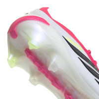adidas Predator Elite Gazon Naturel Chaussures de Foot (FG) Rouge Blanc Noir