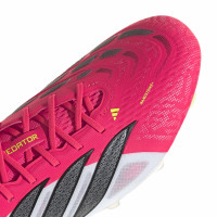 adidas Predator Elite Gazon Naturel Chaussures de Foot (FG) Rouge Blanc Noir