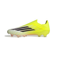 adidas F50 Elite Sans Lacets Gazon Naturel Chaussures de Foot (FG) Néon Jaune Noir Rouge