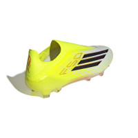 adidas F50 Elite Sans Lacets Gazon Naturel Chaussures de Foot (FG) Néon Jaune Noir Rouge