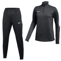 Survêtement Nike Dri-FIT Strike 26 à fermeture éclair 1/4 pour femme, noir et blanc