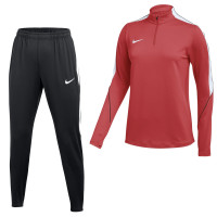 Survêtement Nike Dri-FIT Strike 26 à 1/4 fermeture éclair pour femmes, rouge et noir