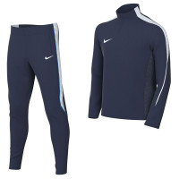 Survêtement Nike Dri-FIT Strike 26 à 1/4 Zip pour Enfants, bleu foncé et blanc