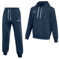 Sweatshirt à capuche en polaire Nike Park 26 bleu foncé et blanc