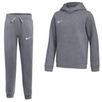 Nike Park 26 Fleece Pullover Hoodie Joggingpak Kids Donkergrijs Wit