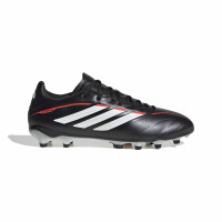 adidas Copa Pure IV League Gazon Naturel Chaussures de Foot (FG) Enfants Noir Blanc Rouge