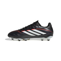 adidas Copa Pure IV League Gazon Naturel Chaussures de Foot (FG) Enfants Noir Blanc Rouge