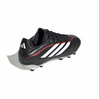 adidas Copa Pure IV League Gazon Naturel Chaussures de Foot (FG) Enfants Noir Blanc Rouge